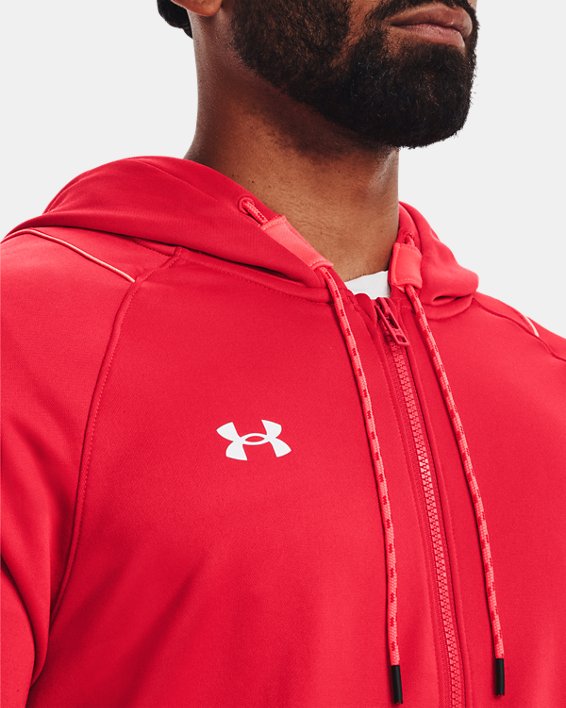 Men's UA Drive Warm-Up Full-Zip Jacket, Red, pdpMainDesktop image number 3